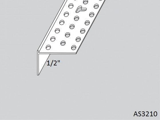 AS3210 1/2" Vinyl "L" Edge Bead 8'-0" Lengths