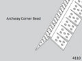 Archway Corner Bead Vinyl 4110 1-1/4" Legs x 8 Lg.