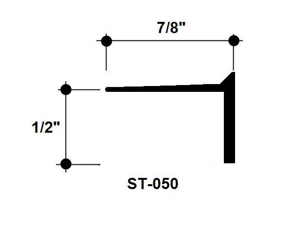1/2" Aluminum "L" Edge Trim, Primed for Painting ST-050 / 92" Lengths (7'-8")