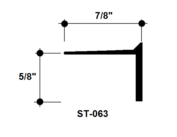 5/8" Aluminum "L" Edge Trim, Primed for Painting ST-063 / 92" Lengths (7'-8")