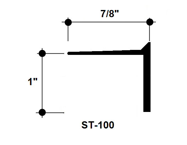 1" Aluminum "L" Edge Trim, Primed for Painting ST-100 / 92" Lengths (7'-8")
