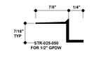 Aluminum Drywall Trim / Z Shadow Bead 1/4" x 1/2" Primed for Painting STR-025-050 / 92" Lengths (7'-8")