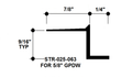 Aluminum Drywall Trim / Z Shadow Bead 1/4" x 5/8" Primed for Painting STR-025-063 / 92" Lengths (7'-8")