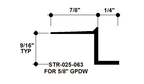 Aluminum Drywall Trim / Z Shadow Bead 1/4" x 5/8" Primed for Painting STR-025-063 / 92" Lengths (7'-8")
