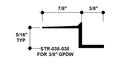 Aluminum Drywall Trim / Z Shadow Bead 3/8" x 3/8" Primed for Painting STR-038-038 / 92" Lengths (7'-8")