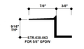 Aluminum Drywall Trim / Z Shadow Bead 3/8" x 5/8" Primed for Painting STR-038-063 / 92" Lengths (7'-8")
