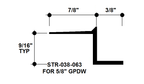 Aluminum Drywall Trim / Z Shadow Bead 3/8" x 5/8" Primed for Painting STR-038-063 / 92" Lengths (7'-8")