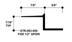 Aluminum Drywall Trim / Z Shadow Bead 5/8" x 1/2" Primed for Painting STR-063-050 / 92" Lengths (7'-8")