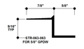 Aluminum Drywall Trim / Z Shadow Bead 5/8" x 5/8" Primed for Painting STR-063-063 / 92" Lengths (7'-8")