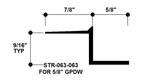 Aluminum Drywall Trim / Z Shadow Bead 5/8" x 5/8" Primed for Painting STR-063-063 / 92" Lengths (7'-8")