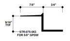 Aluminum Drywall Trim / Z Shadow Bead 3/4" x 5/8" Primed for Painting STR-075-063 / 92" Lengths (7'-8")