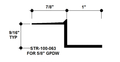 Aluminum Drywall Trim / Z Shadow Bead 1" x 5/8" Primed for Painting STR-100-063 / 92" Lengths (7'-8")