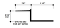 Aluminum Drywall Trim / Z Shadow Bead 1 1/2" x 5/8" Primed for Painting STR-150-063 / 92" Lengths (7'-8")