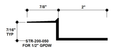 Aluminum Drywall Trim / Z Shadow Bead 2" x 1/2" Primed for Painting STR-200-050 / 92" Lengths (7'-8")