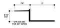 Aluminum Drywall Trim / Z Shadow Bead 2" x 5/8" Primed for Painting STR-200-063 / 92" Lengths (7'-8")