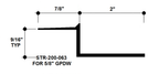 Aluminum Drywall Trim / Z Shadow Bead 2" x 5/8" Primed for Painting STR-200-063 / 92" Lengths (7'-8")