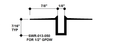 Aluminum Drywall Trim / Reveal Bead 1/8" x 1/2" Primed for Painting 8'-0" Lengths (SWR-013-050)