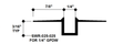 Aluminum Drywall Trim / Reveal Bead 1/4" x 1/4" Primed for Painting 8'-0" Lengths (SWR-025-025)