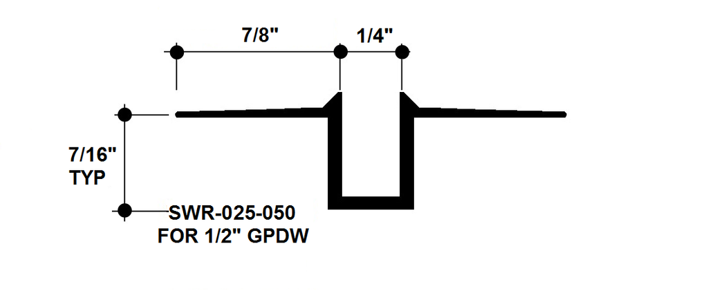 Aluminum Drywall Trim / Reveal Bead 1/4" x 1/2" Primed for Painting SWR-025-050 / 92" Lengths (7'-8")