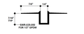 Aluminum Drywall Trim / Reveal Bead 1/4" x 1/2" Primed for Painting SWR-025-050 / 92" Lengths (7'-8")