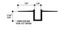 Aluminum Drywall Trim / Reveal Bead 1/4" x 1/2" Primed for Painting SWR-025-050 / 92" Lengths (7'-8")