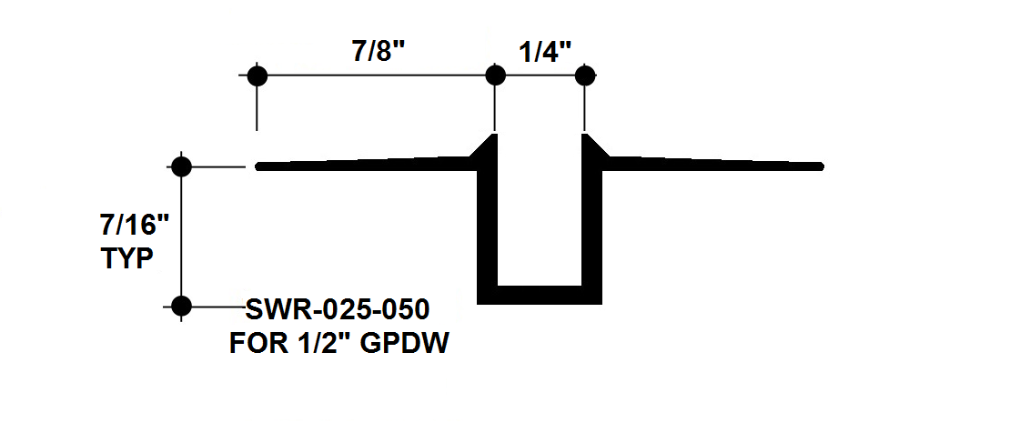 Aluminum Drywall Trim / Reveal Bead 1/4" x 1/2" Primed for Painting SWR-025-050 / 92" Lengths (7'-8")