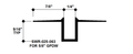 Aluminum Drywall Trim / Reveal Bead 1/4" x 5/8" Primed for Painting 8'-0" Lengths (SWR-025-063)