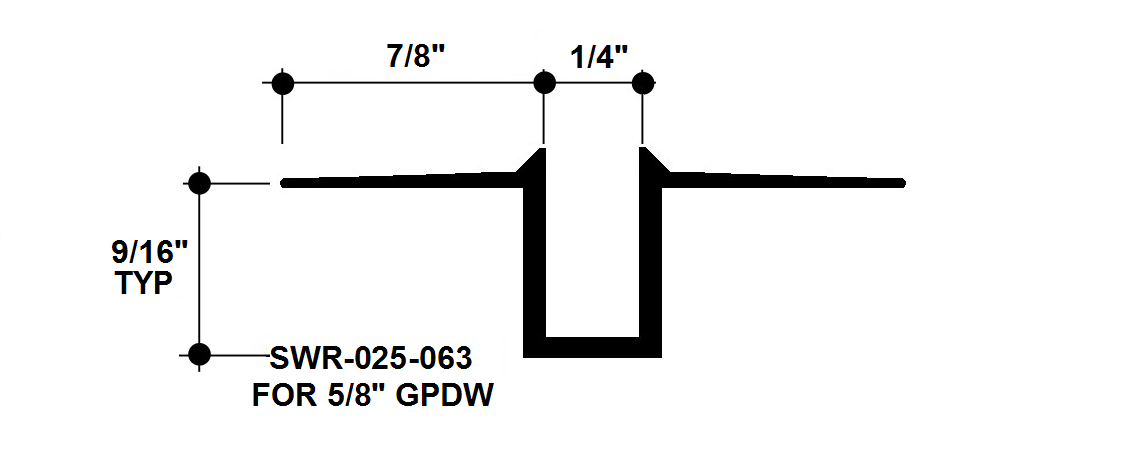 Aluminum Drywall Trim / Reveal Bead 1/4" x 5/8" Primed for Painting 8'-0" Lengths (SWR-025-063)