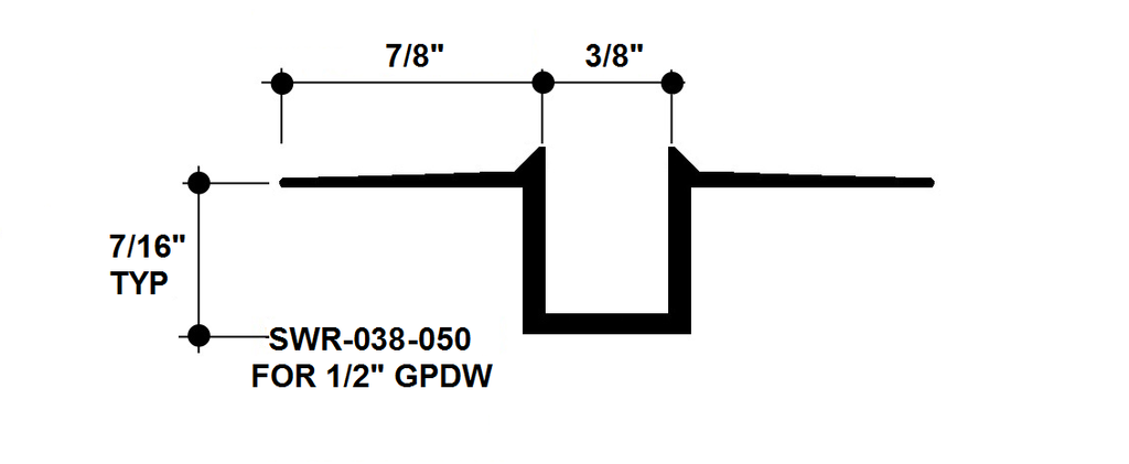 Aluminum Drywall Trim / Reveal Bead 3/8" x 1/2" Primed for Painting SWR-038-050 / 92" Lengths (7'-8")