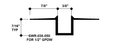 Aluminum Drywall Trim / Reveal Bead 3/8" x 1/2" Primed for Painting SWR-038-050 / 92" Lengths (7'-8")