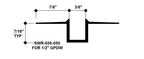 Aluminum Drywall Trim / Reveal Bead 3/8" x 1/2" Primed for Painting SWR-038-050 / 92" Lengths (7'-8")