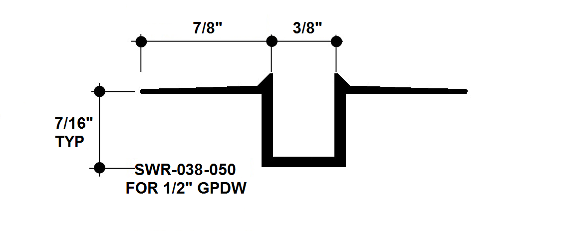 Aluminum Drywall Trim / Reveal Bead 3/8" x 1/2" Primed for Painting SWR-038-050 / 92" Lengths (7'-8")