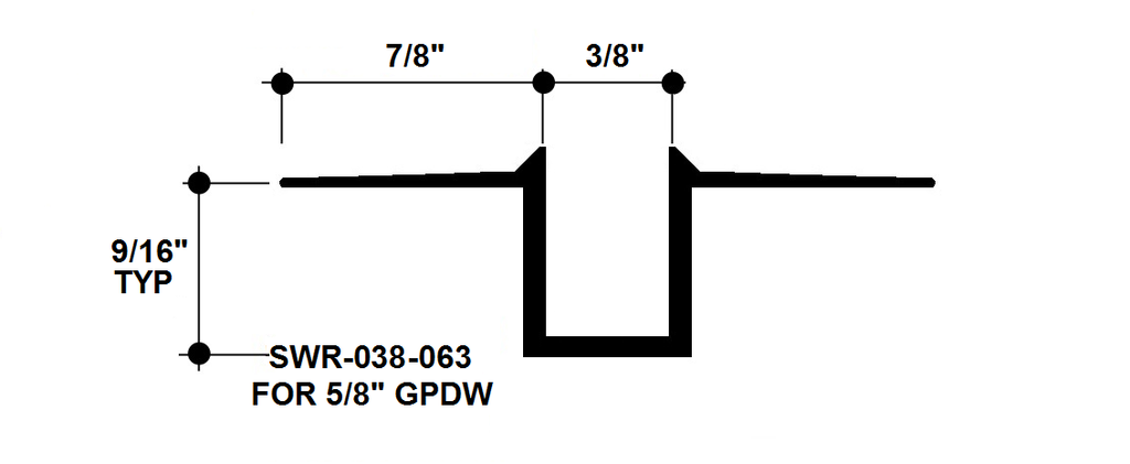 Aluminum Drywall Trim / Reveal Bead 3/8" x 5/8" Primed for Painting SWR-038-063 / 92" Lengths (7'-8")