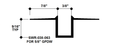 Aluminum Drywall Trim / Reveal Bead 3/8" x 5/8" Primed for Painting SWR-038-063 / 92" Lengths (7'-8")