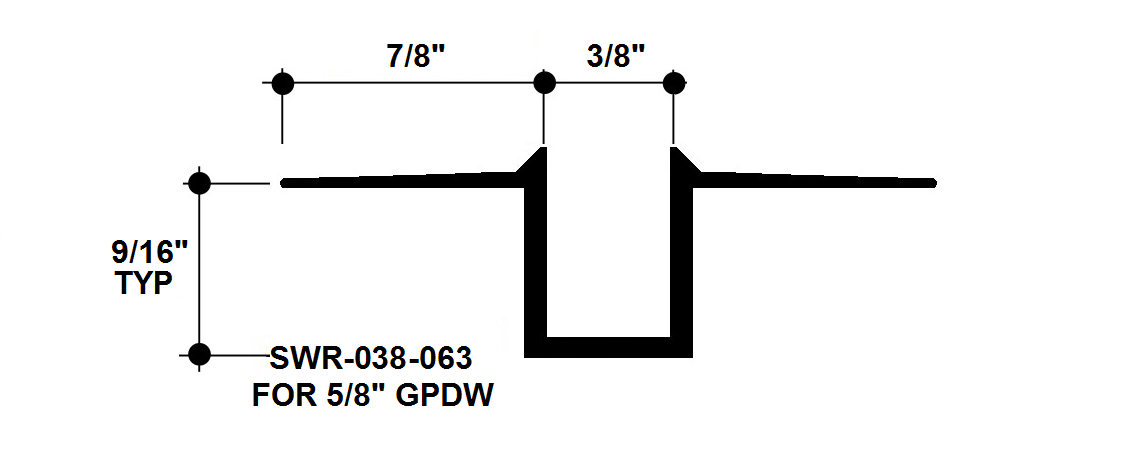 Aluminum Drywall Trim / Reveal Bead 3/8" x 5/8" Primed for Painting SWR-038-063 / 92" Lengths (7'-8")