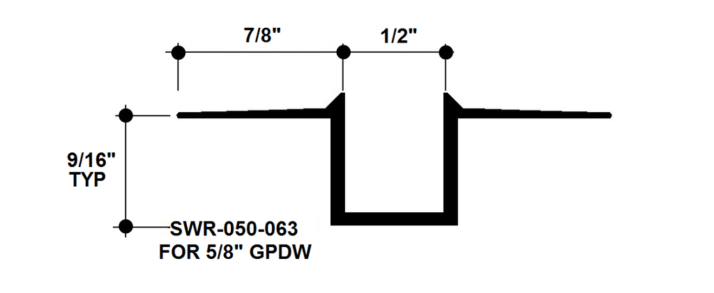 Aluminum Drywall Trim / Reveal Bead 1/2" x 5/8" Primed for Painting SWR-050-063 / 92" Lengths (7'-8")