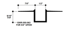 Aluminum Drywall Trim / Reveal Bead 1/2" x 5/8" Primed for Painting SWR-050-063 / 92" Lengths (7'-8")