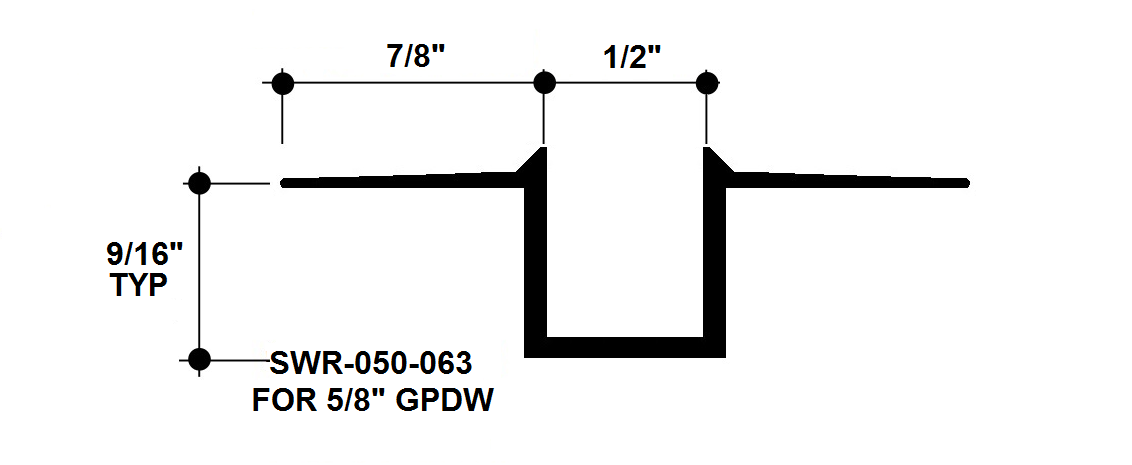Aluminum Drywall Trim / Reveal Bead 1/2" x 5/8" Primed for Painting SWR-050-063 / 92" Lengths (7'-8")