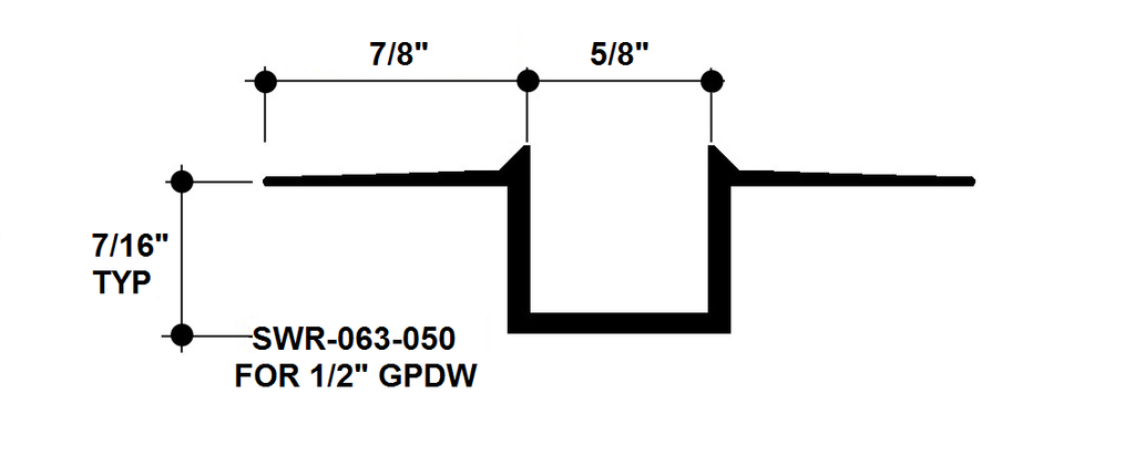 Aluminum Drywall Trim / Reveal Bead 5/8" x 1/2" Primed for Painting SWR-063-050 / 92" Lengths (7'-8")