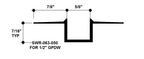 Aluminum Drywall Trim / Reveal Bead 5/8" x 1/2" Primed for Painting SWR-063-050 / 92" Lengths (7'-8")