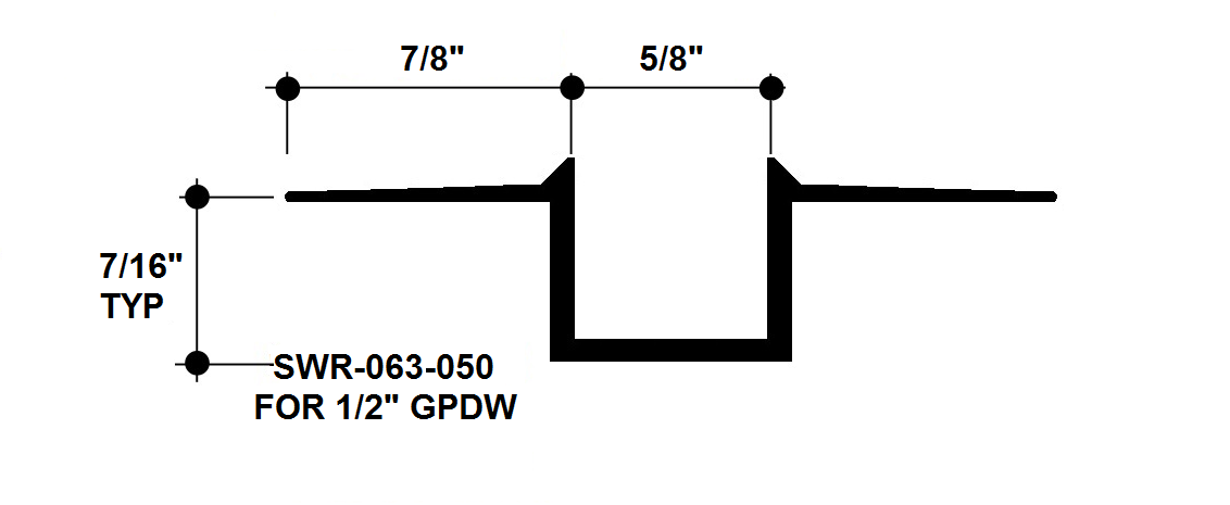 Aluminum Drywall Trim / Reveal Bead 5/8" x 1/2" Primed for Painting SWR-063-050 / 92" Lengths (7'-8")