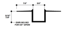 Aluminum Drywall Trim / Reveal Bead 5/8" x 5/8" Primed for Painting SWR-063-063 / 92" Lengths (7'-8")