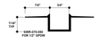 Aluminum Drywall Trim / Reveal Bead 3/4" x 1/2" Primed for Painting 8'-0" Lengths (SWR-075-050)