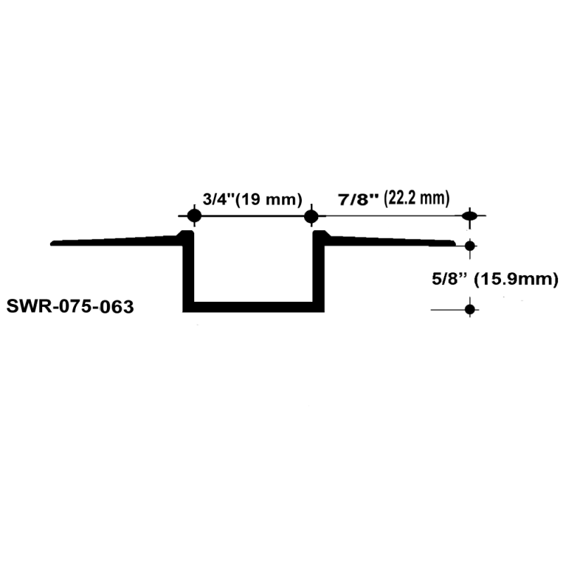 Aluminum Drywall Trim / Reveal Bead 3/4" x 5/8" Primed for Painting SWR-075-063 / 92" Lengths (7'-8")