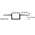 Aluminum Drywall Trim / Reveal Bead 3/4" x 5/8" Primed for Painting SWR-075-063 / 92" Lengths (7'-8")