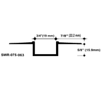 Aluminum Drywall Trim / Reveal Bead 3/4" x 5/8" Primed for Painting SWR-075-063 / 92" Lengths (7'-8")