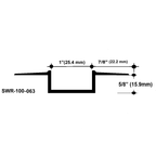 Aluminum Drywall Trim / Reveal Bead 1" x 5/8" Primed for Painting SWR-100-063 / 92" Lengths (7'-8")