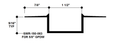 Aluminum Drywall Trim / Reveal Bead 1 1/2" x 5/8" Primed for Painting 8'-0" Lengths (SWR-150-063)