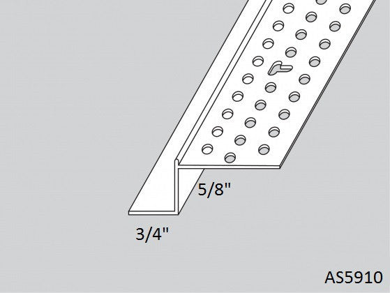 Z Shadow Bead Vinyl AS5910 5/8" D x 3/4" W x 8'-0" Lg.